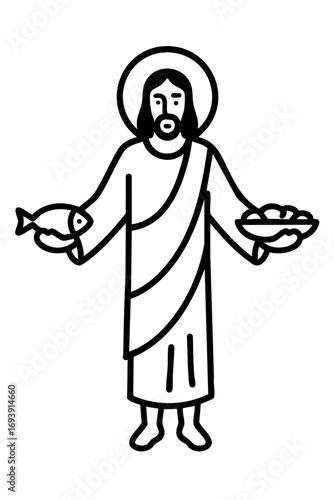 symbol of the miracle of feeding the five thousand