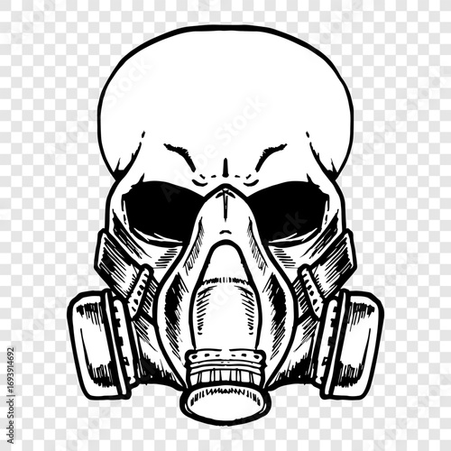 tattoo, skull black and white