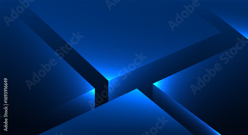 Modern abstract technology background with blue gradient. futuristic blue tech background. sci-fi background. vector