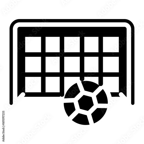 Football Goal Icon Style