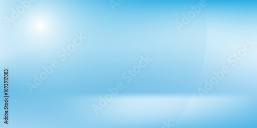 Blue studio room. Limbo light background. Gradient abstract simple