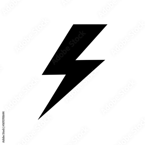 Free Download Black lightning bolt on white on transparent background silhouette - GFXLoad