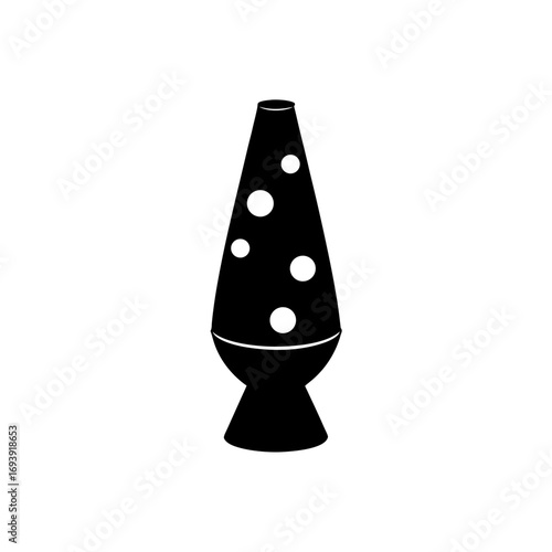 Silhouette of a lava lamp art on transparent background