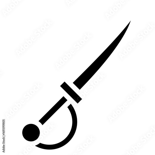 Pirate Knife Icon Style