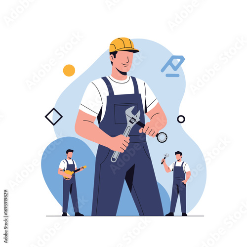Skilled technicians performing maintenance and repair services efficiently