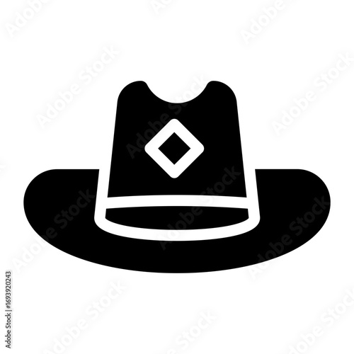 Cowboy Hat Icon Style