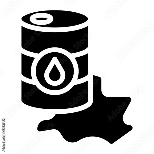 Barrel Leak Icon Style