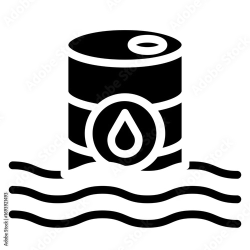 Oil Pollution Icon Style