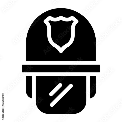 Police Helmet Icon Style