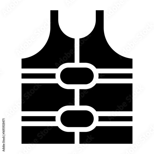 Bulletproof Vest Icon Style