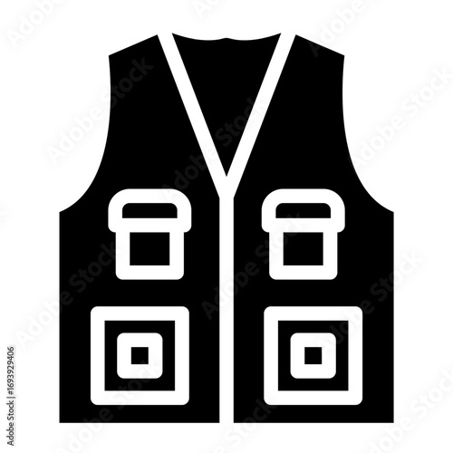 Fishing Vest Icon Style
