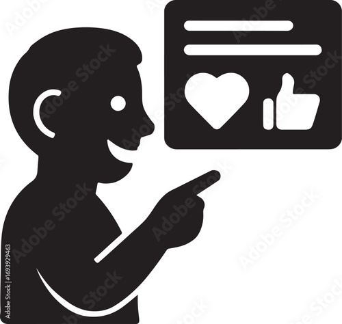 Silhouette of an influencer posting online, social media content creation and digital sharing concept.