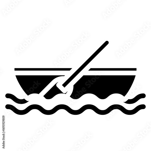 Rowing Boat Icon Style