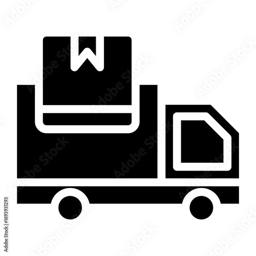 Delivery Van Icon Style