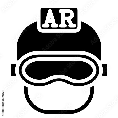 Ar Helmet Icon Style