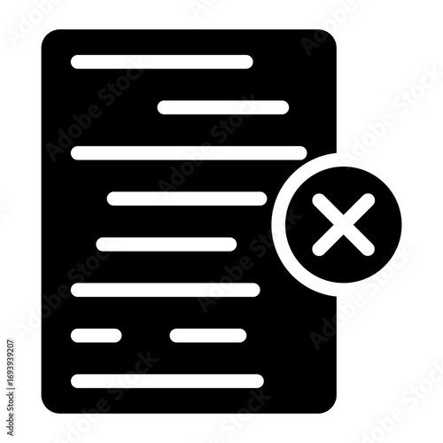 Vector Design Rejected Icon Style