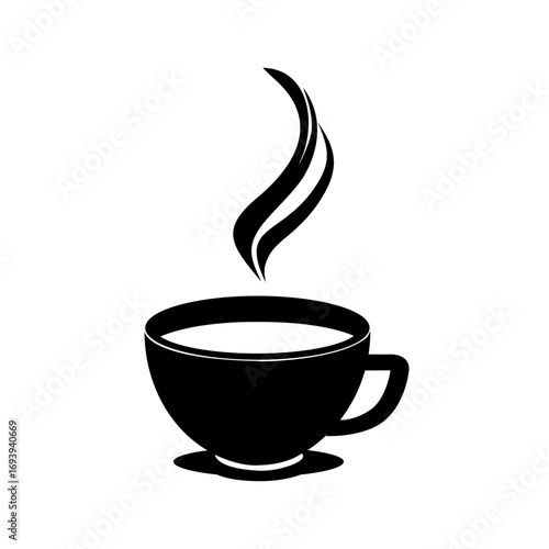 vector silhouette a coffee cup