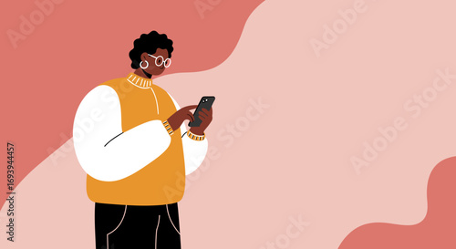 Engaged person texting or browsing on a smartphone, representing modern communication, digital lifestyle, and connectivity. Ideal for technology, social media, or online content.