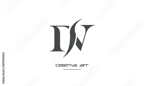 NV, VN, N, V abstract letters logo monogram