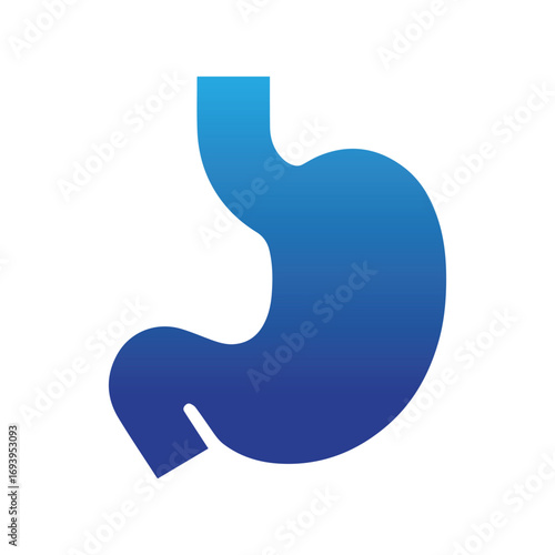 Minimal flat stomach icon for medical use design