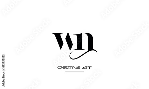 NW, WN, N, W abstract letters logo monogram