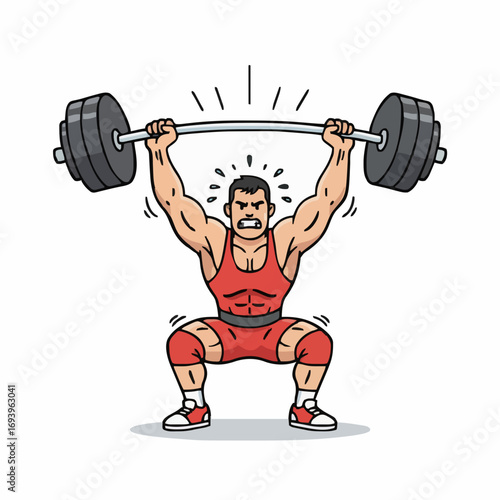 man lifting weights