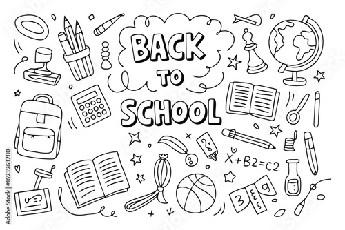 Back to School Doodle Illustration