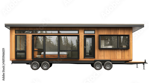 Tiny Homes on Wheels Compact Versatile Mobile Dwellings Designed isolated on a transparent background
