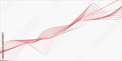 Abstract red waves vector illustration Modern background design Design elements