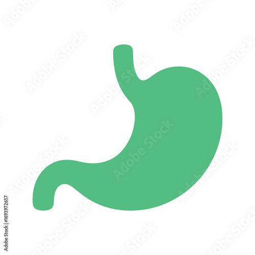 Visual concept of stomach with ingested meals inside