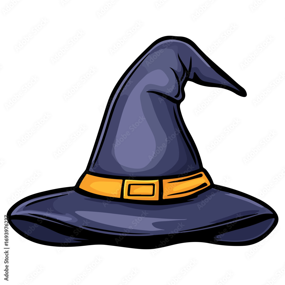 Naklejka premium witch hat, costume, halloween, festival, vector, transparent background, hat, isolated, magic, wizard, accessory, witch, headwear, cap, style, icon, magician, top, wear