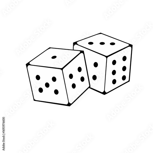 dice on white background