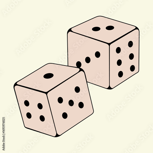 dice on white background