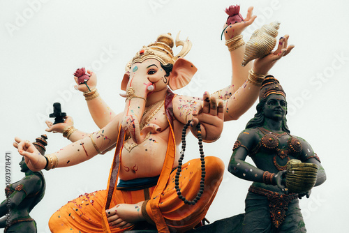 Ganpati Visarjan festival in Mumbai city of Maharashtra India.