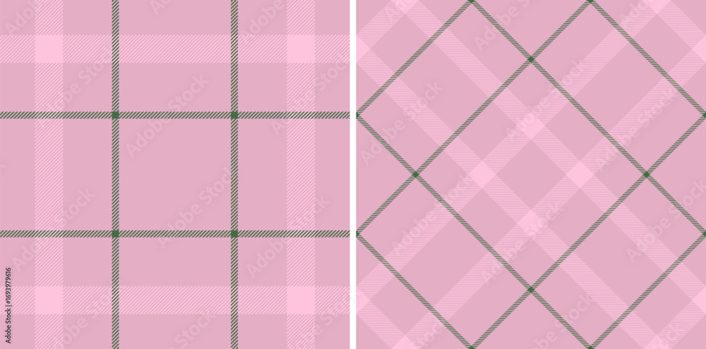 Fototapeta premium Textile fabric vector of texture plaid background with a seamless pattern check tartan. Set in christmas colors. Cozy living room ideas.