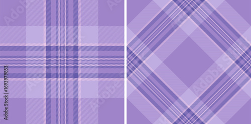 Fabric textile background of vector plaid tartan with a check seamless texture pattern. Set in popular colors for curtain design trends.