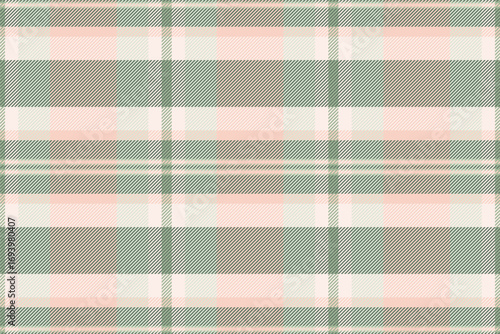 Invite check fabric texture, flow vector seamless pattern. Place plaid tartan textile background in pastel and light colors.
