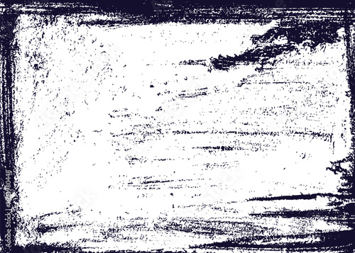 Art ragged background. Hand drawn rectangle frame