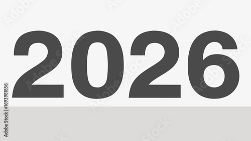 Bold dark gray numbers 2026 centered on a light gray Giving Tuesday background year numeral
