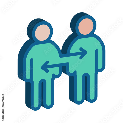 3D Networking Icon - People and Community