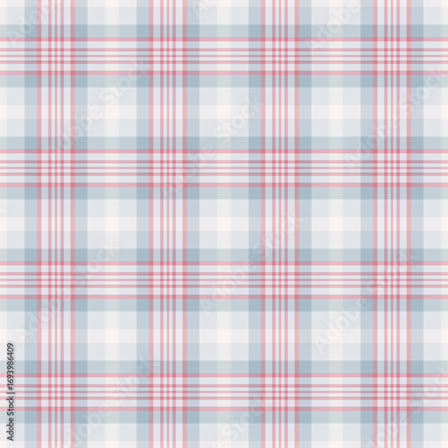 Loft background check textile, season texture tartan plaid. Many fabric vector seamless pattern in light and sterling silver colors.
