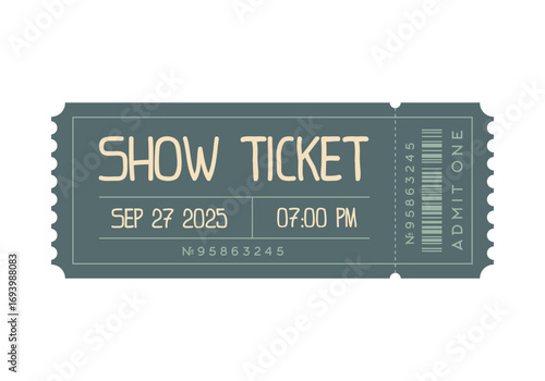 Show Ticket Template for Concert or Event