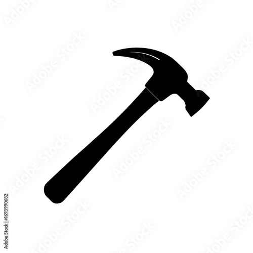 Wallpaper Mural Silhouette of a claw hammer on transparent background Torontodigital.ca