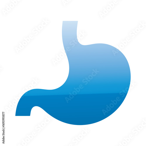 Modern Stomach Medical Symbol for Professional Digestive Health Campaigns