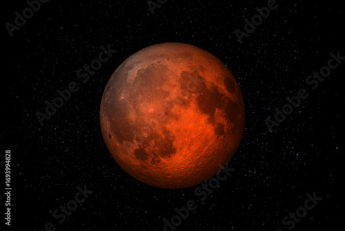 Fototapeta Naklejka Na Ścianę i Meble -  Blood moon during a total lunar eclipse. This image elements furnished by NASA.
