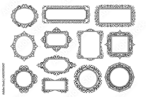 Elegant Decorative Frame Illustration for Invitation and Greeting Card Design