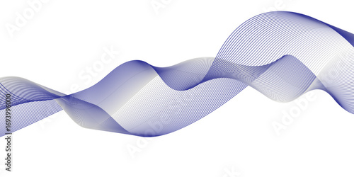 Glowing waveform frequency futuristic energy sound waves technology concept background. Abstract blue wave line vector business texture. Pattern line blend curve flow futuristic background.	
