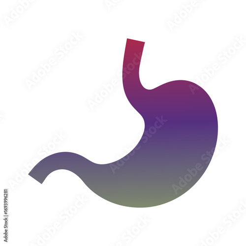 Healthy Stomach Flat Logo for Nutrition and Digestive Healthcare Clinics