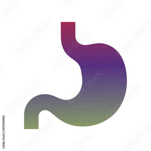 Organic Stomach Symbol for Healthcare and Nutrition Awareness Branding