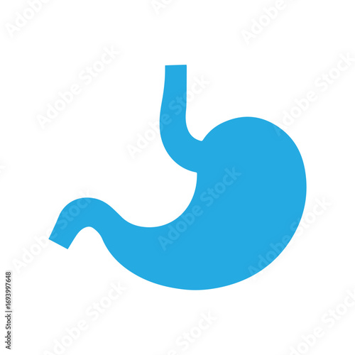 Modern Stomach Illustration Symbol for Healthcare and Wellness Campaign Promotion